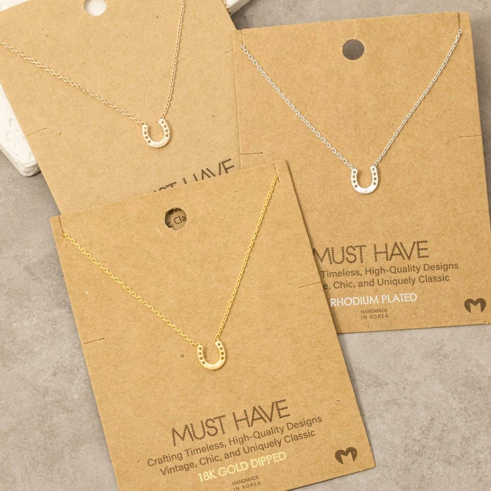 Mini Horseshoe Pendant Necklace