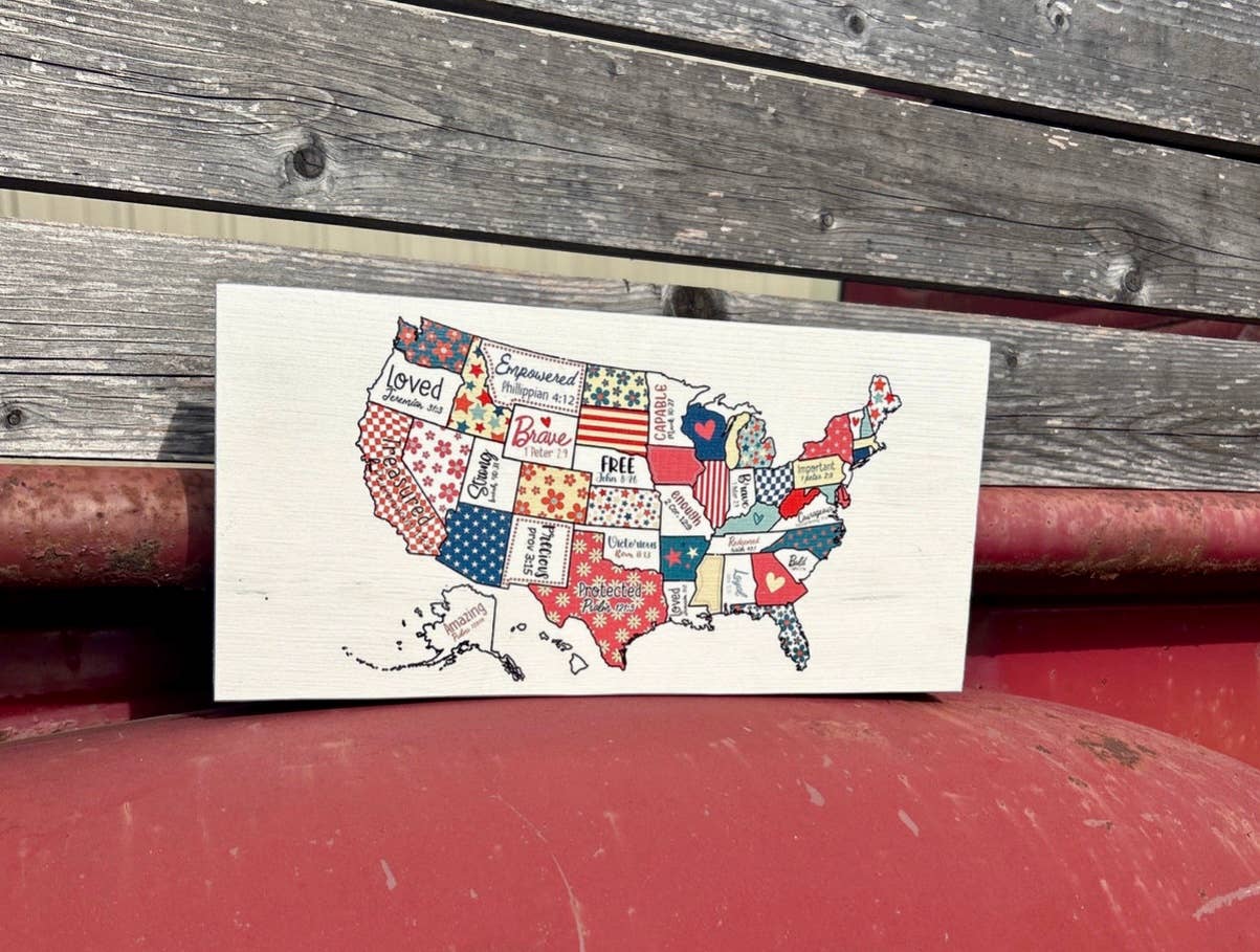 Printed USA Verses Block