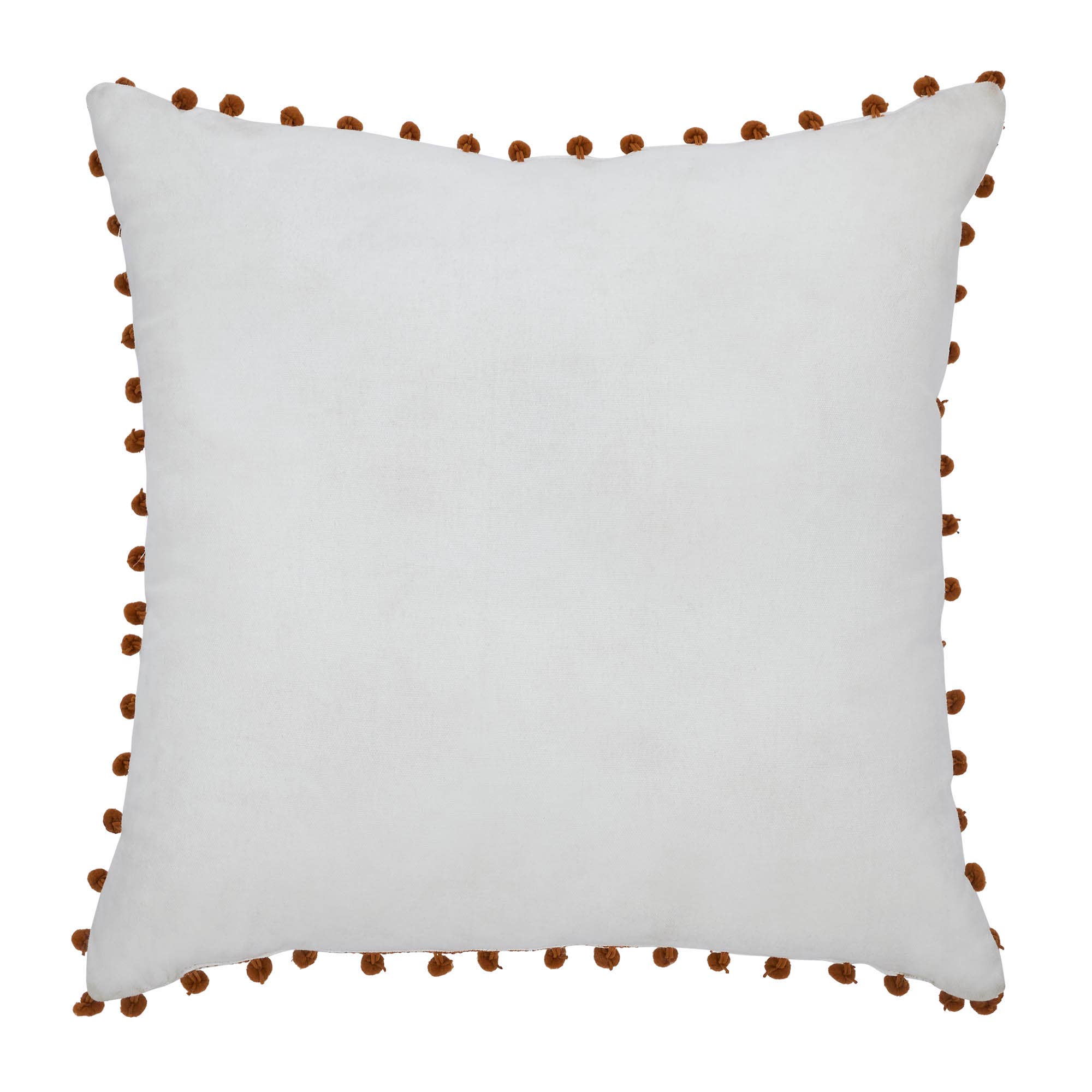 Thanksgiving Fall Wreath Pom Pom Accent Throw Pillow 18x18