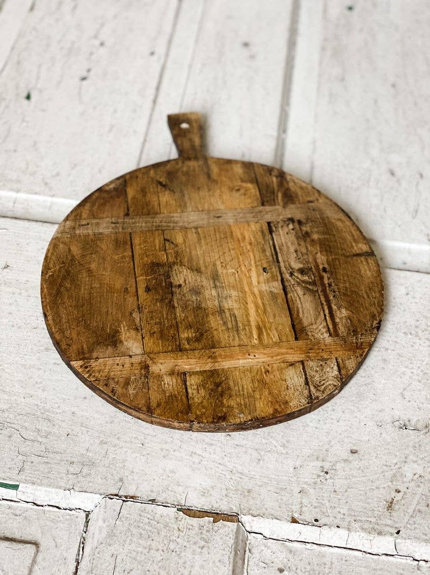 Round Wood Cutting Board, Handmade - 6.5