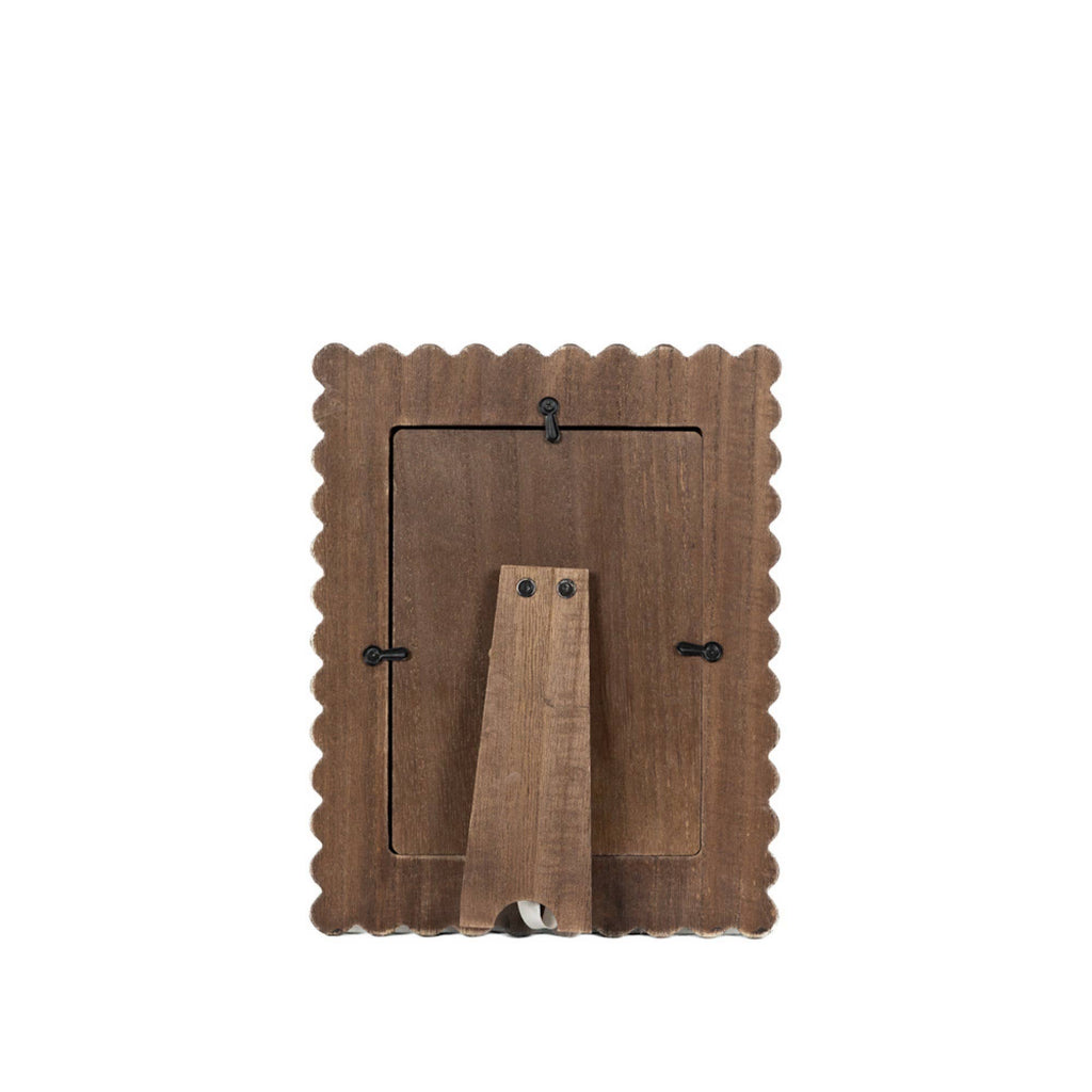 17030 - 8x10 wood scallop photo frame for 5x7 pic, espresso