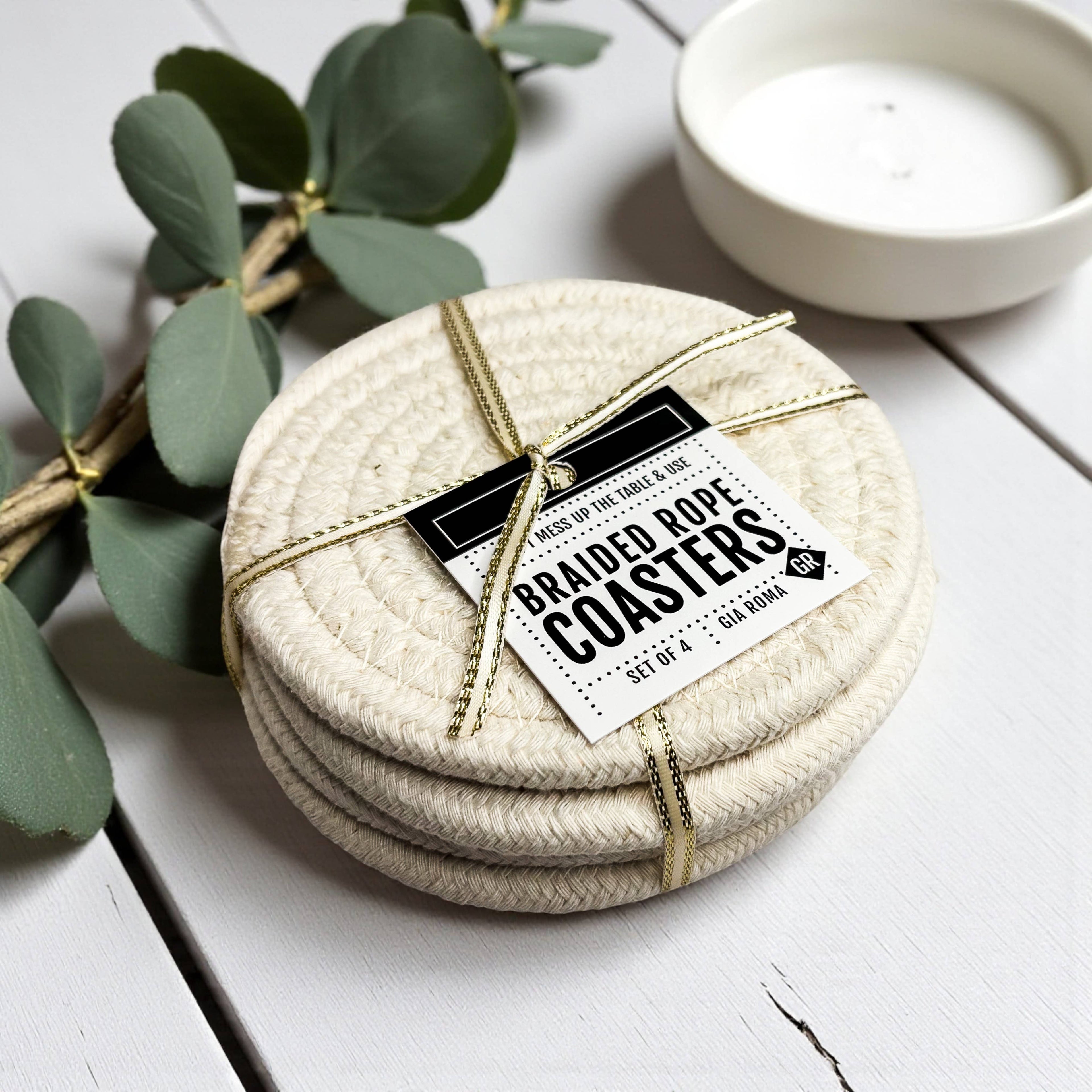 Fall Fabric Coaster Sets, Gift Ready | Autumn Tabletop Decor
