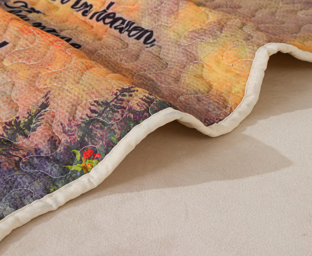 The Lord's Prayer Scripture Inspirational Quilted Throw