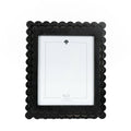 Wood scallop photo frame for 8x10 pic, black  - 17059