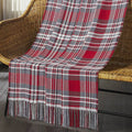 Gregor Red Plaid Woven Throw Blanket 50x60