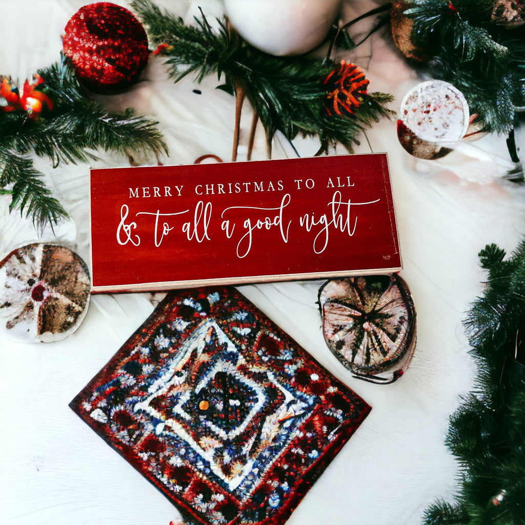 Christmas Sale, Red Wood Signs, IMPERFECT All a Good Night