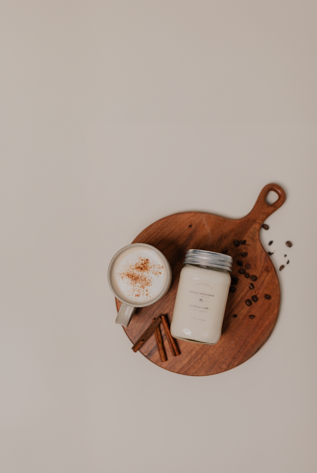 Vanilla Spice Latte - Soy Wax Mason Jar Candle