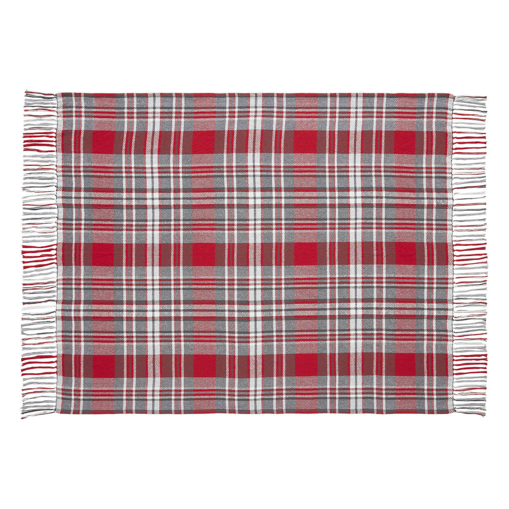 Gregor Red Plaid Woven Throw Blanket 50x60