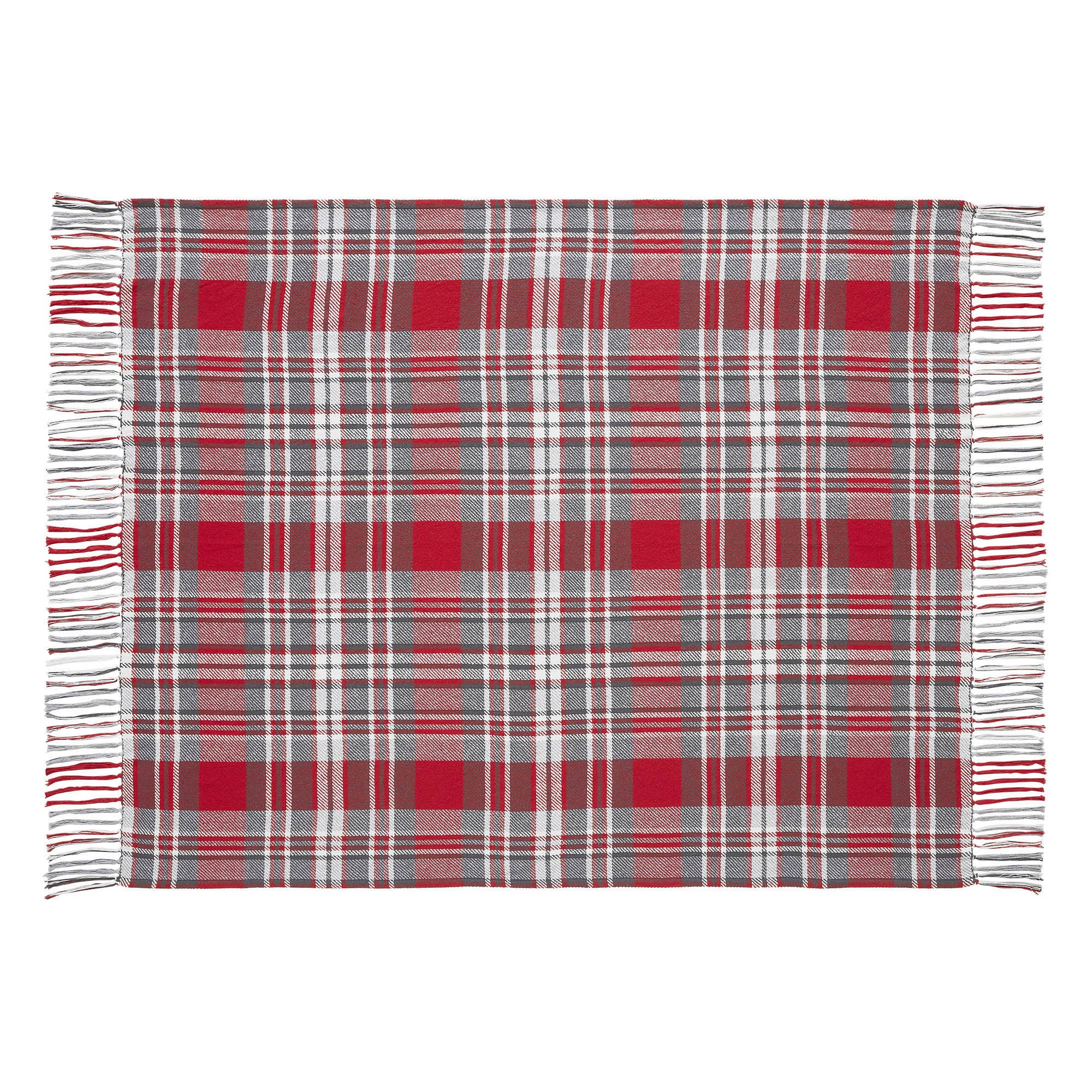 Gregor Red Plaid Woven Throw Blanket 50x60