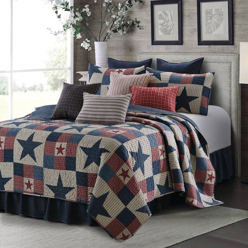 "Mountain Cabin Gray"  3-Piece Designer Quilt Set