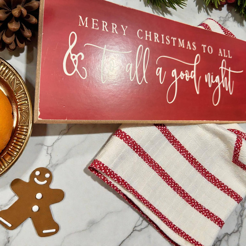 Christmas Sale, Red Wood Signs, IMPERFECT All a Good Night