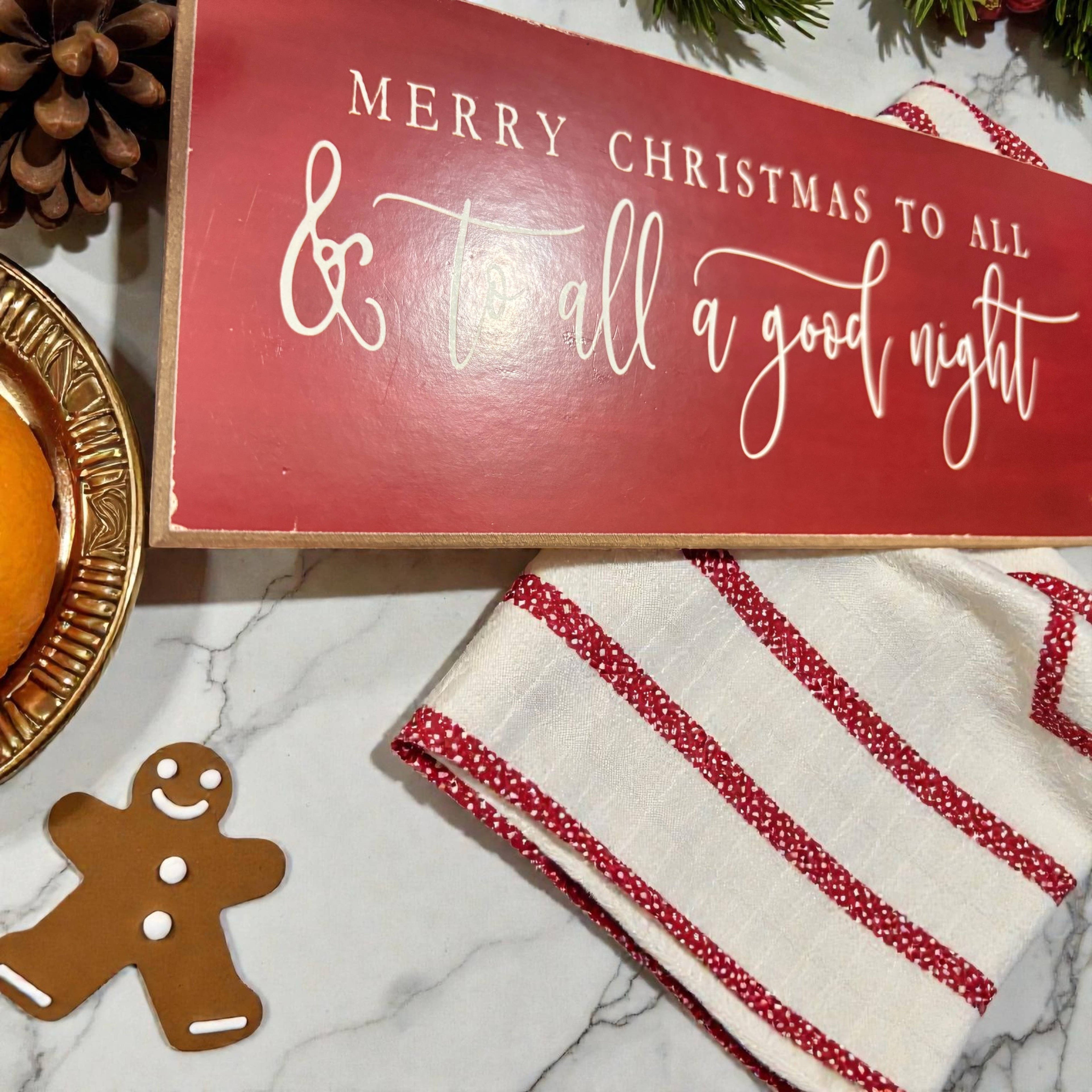 Christmas Sale, Red Wood Signs, IMPERFECT All a Good Night