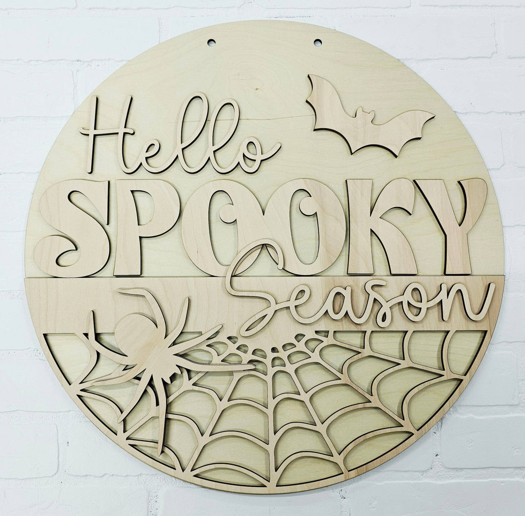 DIY Hello Spooky Season Door Hanger