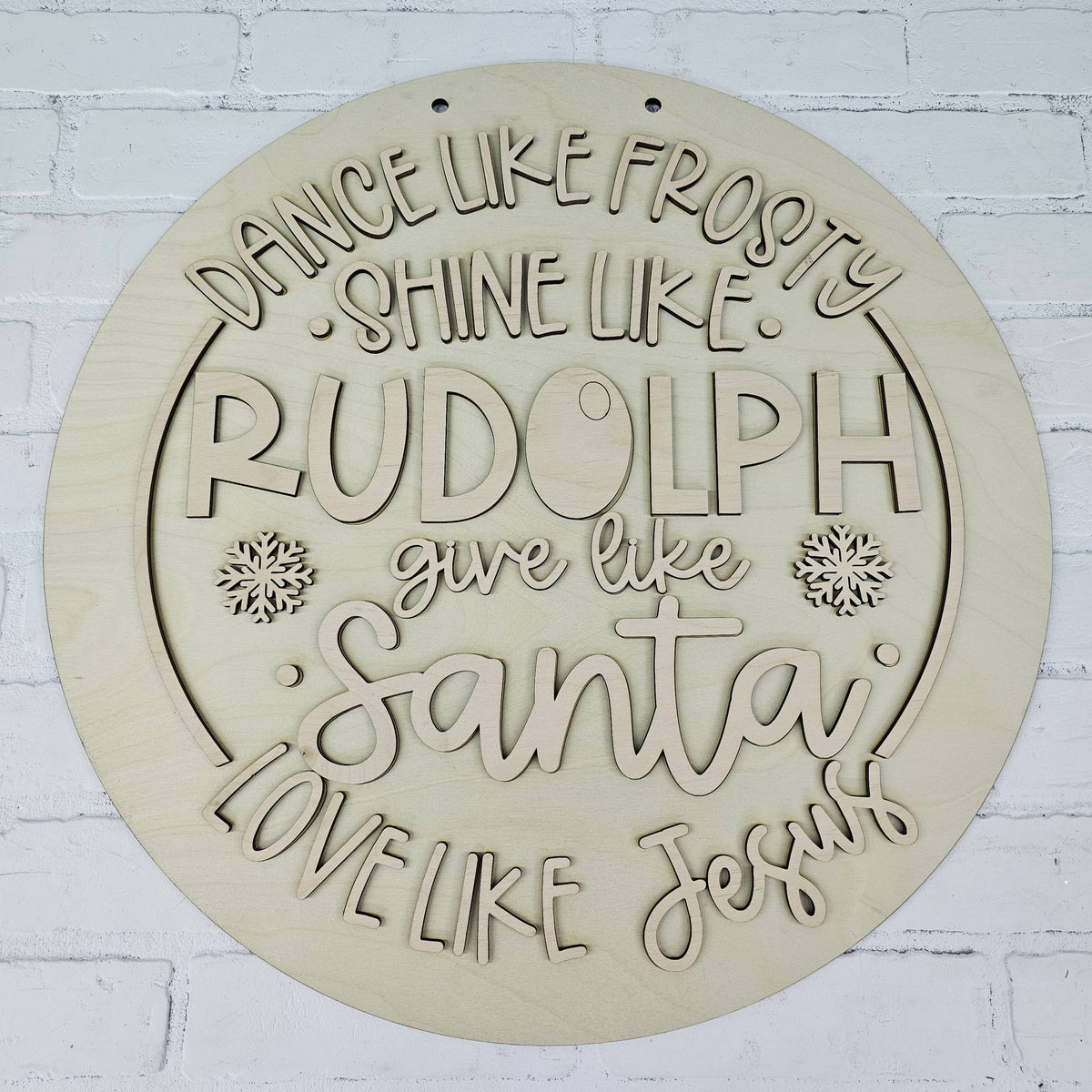 DIY Dance like Frosty Shine like Rudolph Door Hanger