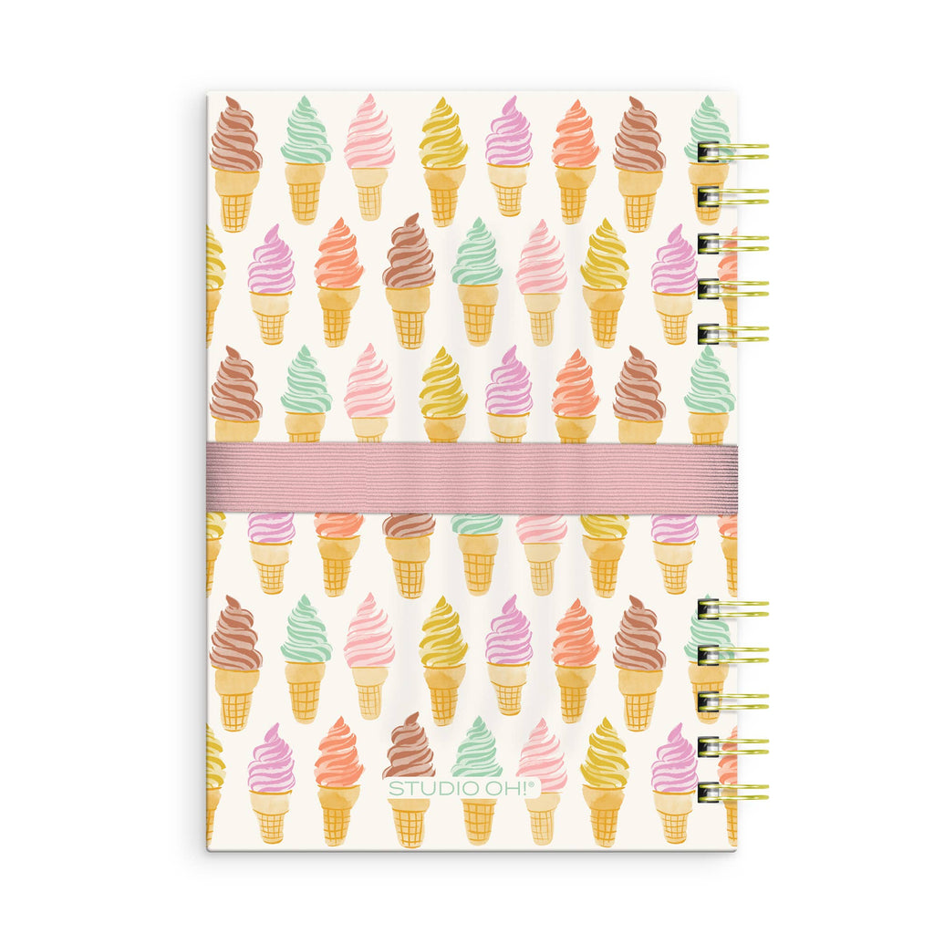 Cool & Creamy Harper Split-Spiral Notebook & Pen Set
