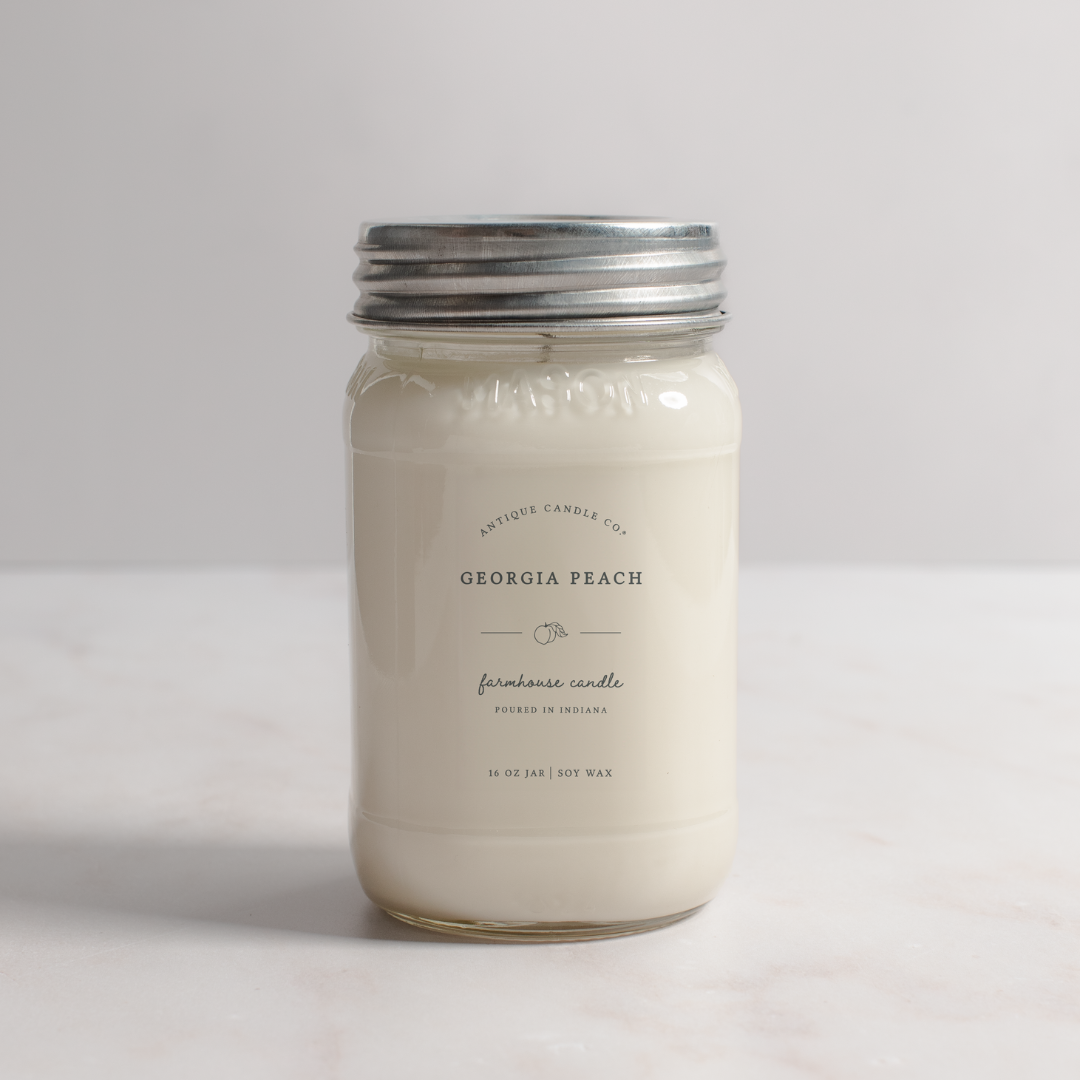 Georgia Peach - Soy Wax Mason Jar Candle