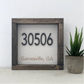 7x7 "Any" Zip Code Sign - City Name - 3D Wood Sign