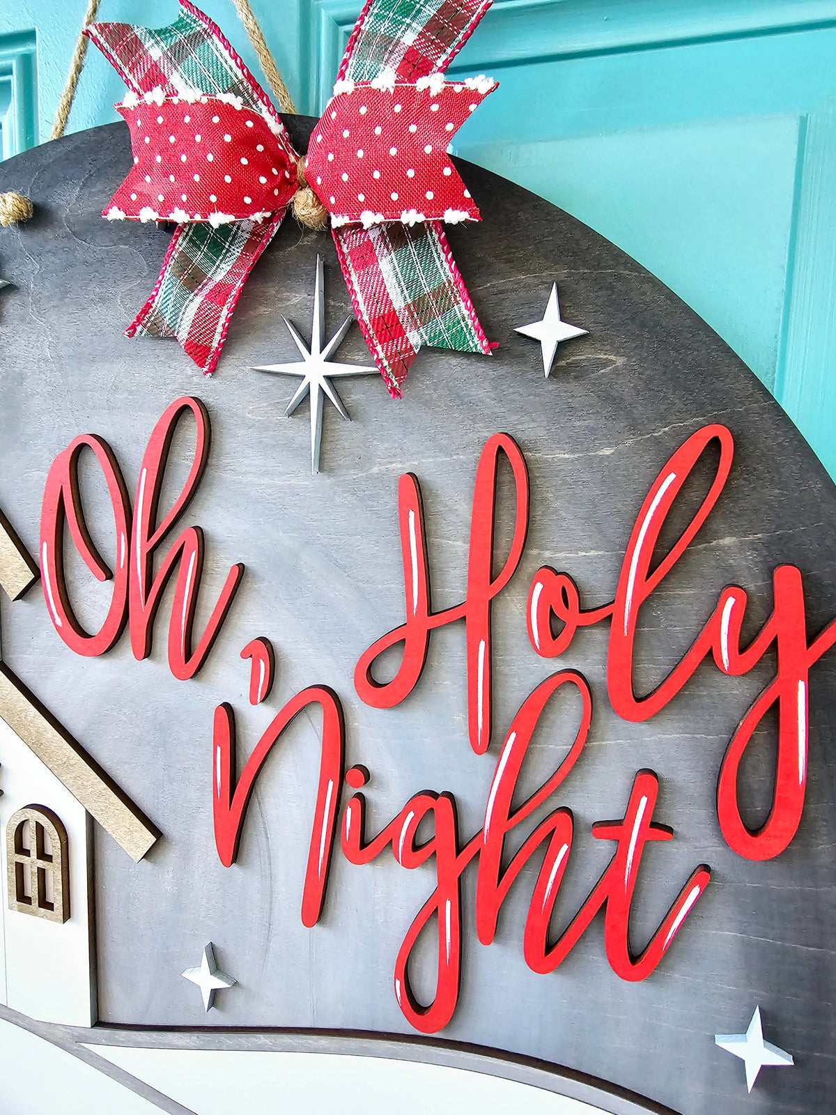 DIY Oh Holy Night Door Hanger