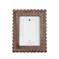 17030 - 8x10 wood scallop photo frame for 5x7 pic, espresso