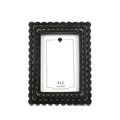 Wood Scallop photo frame for 4x6 pic, black - 17021