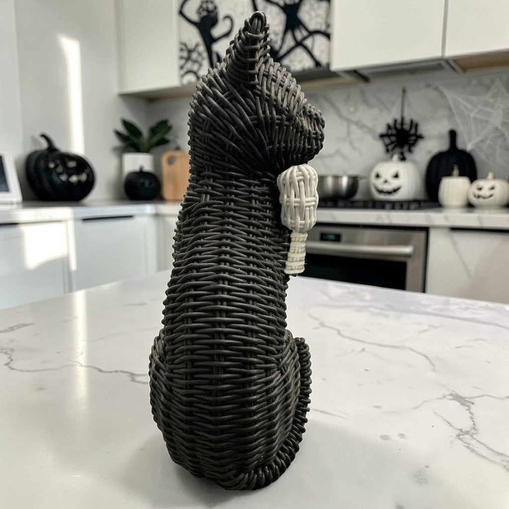 Spooky Shelf Accent Cute Farmhouse Halloween Black Cat Decor