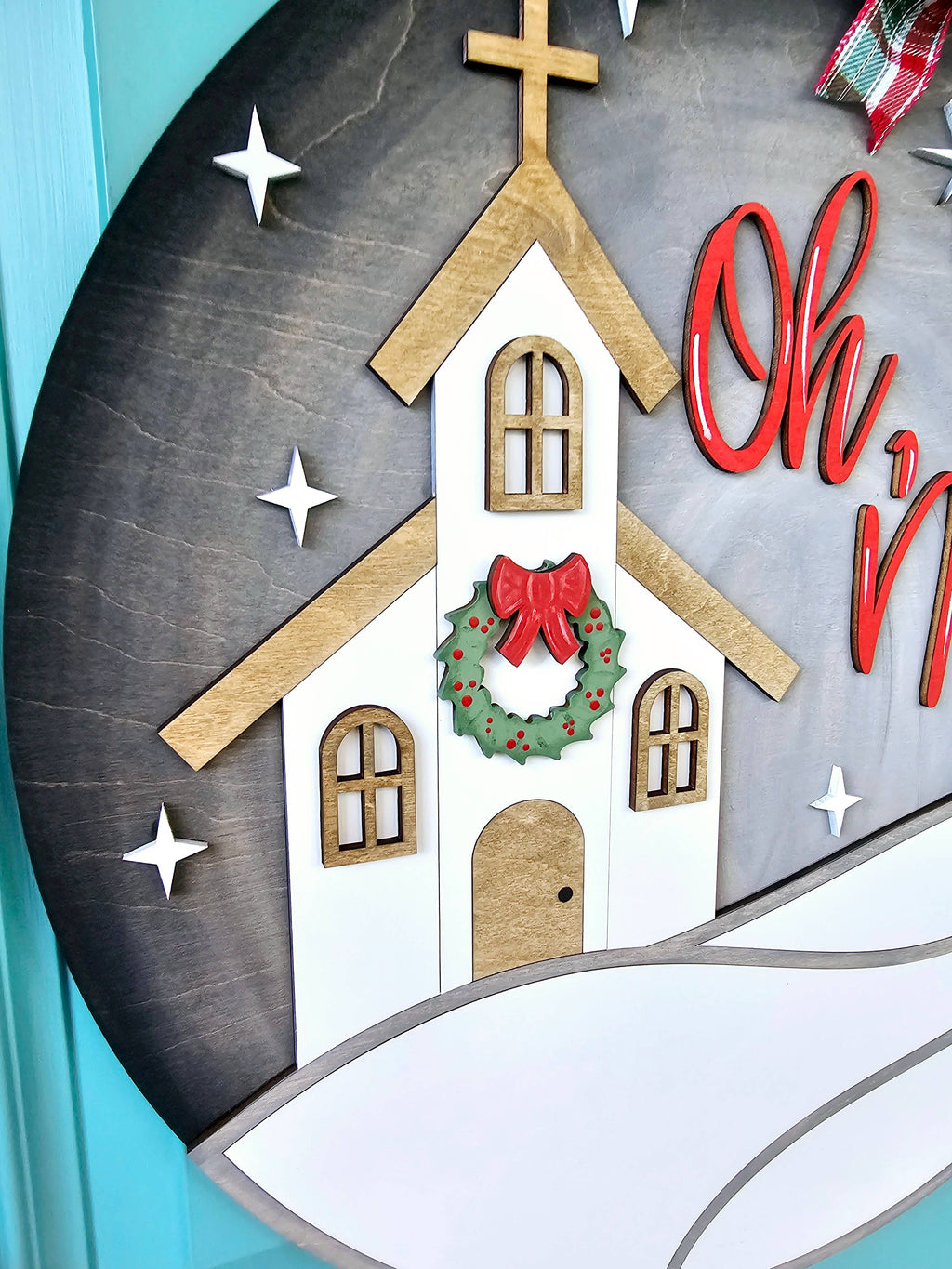 DIY Oh Holy Night Door Hanger