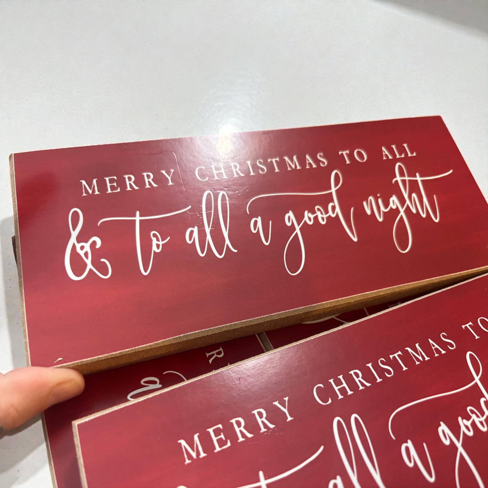 Christmas Sale, Red Wood Signs, IMPERFECT All a Good Night