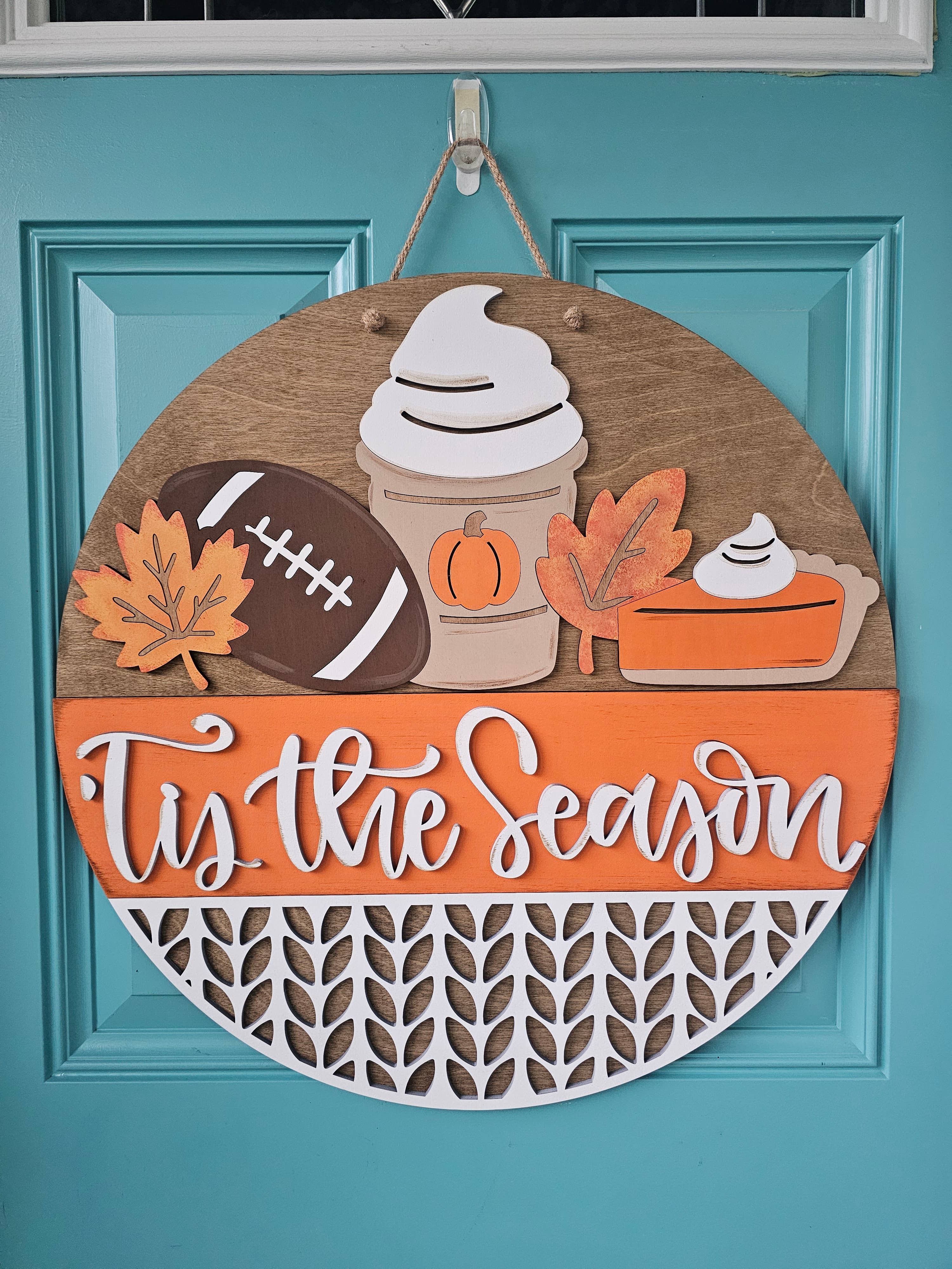 DIY Tis the Season Fall Door Hanger