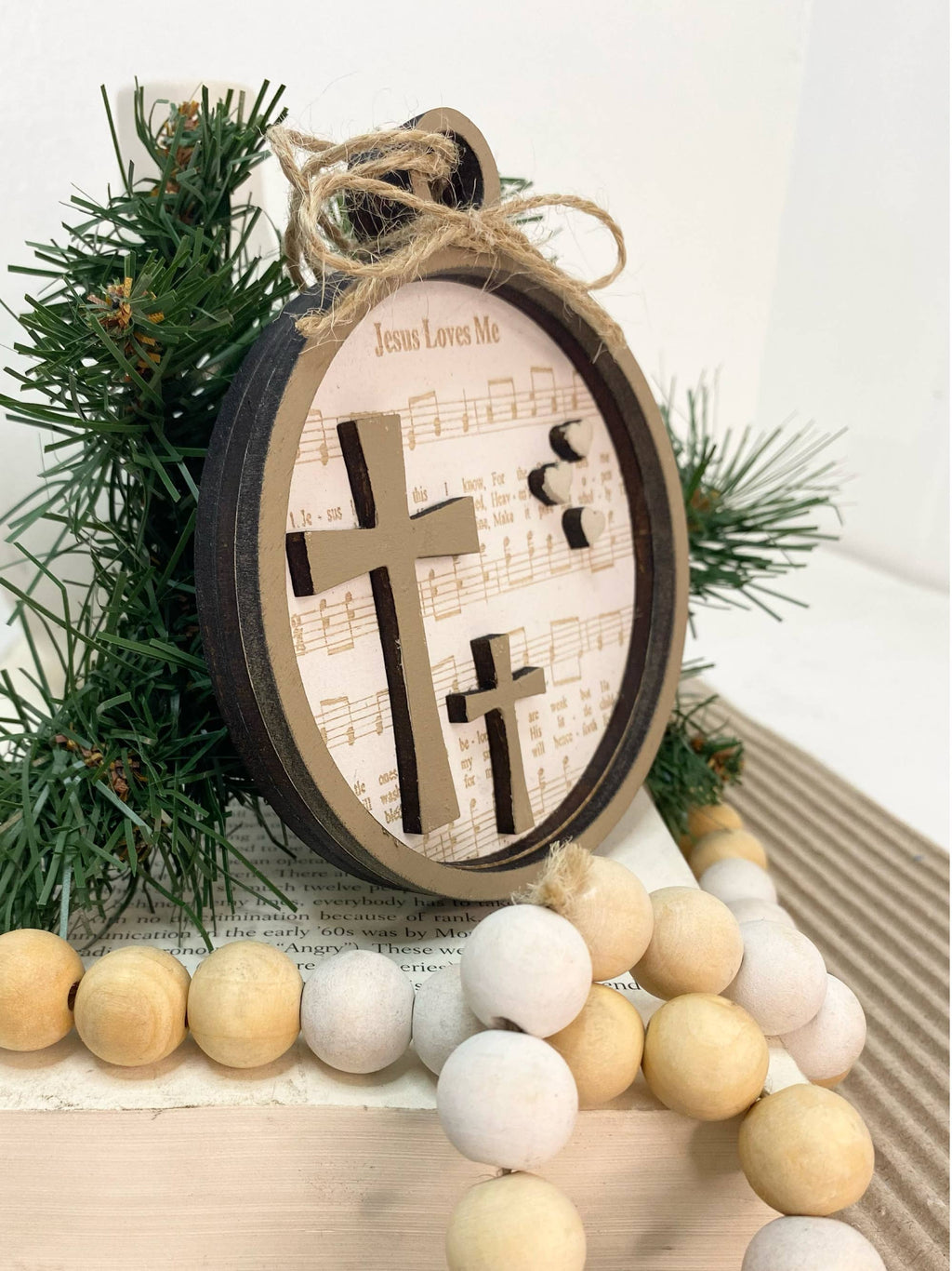 Jesus Loves Me Ornament or Gift Tag
