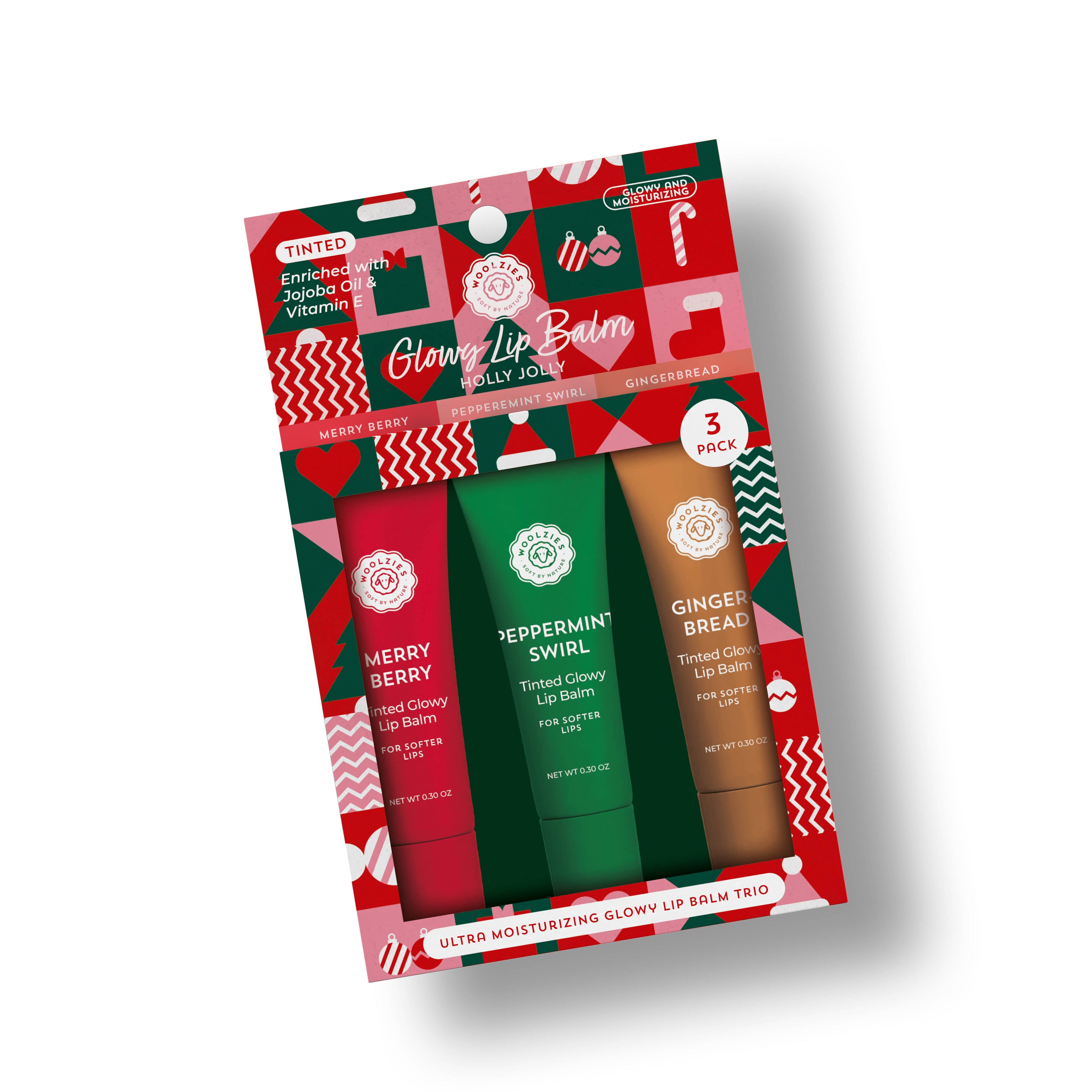 Holly Jolly Glowy Lip Balm Trio