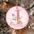 Baby Girl First Christmas Ornament
