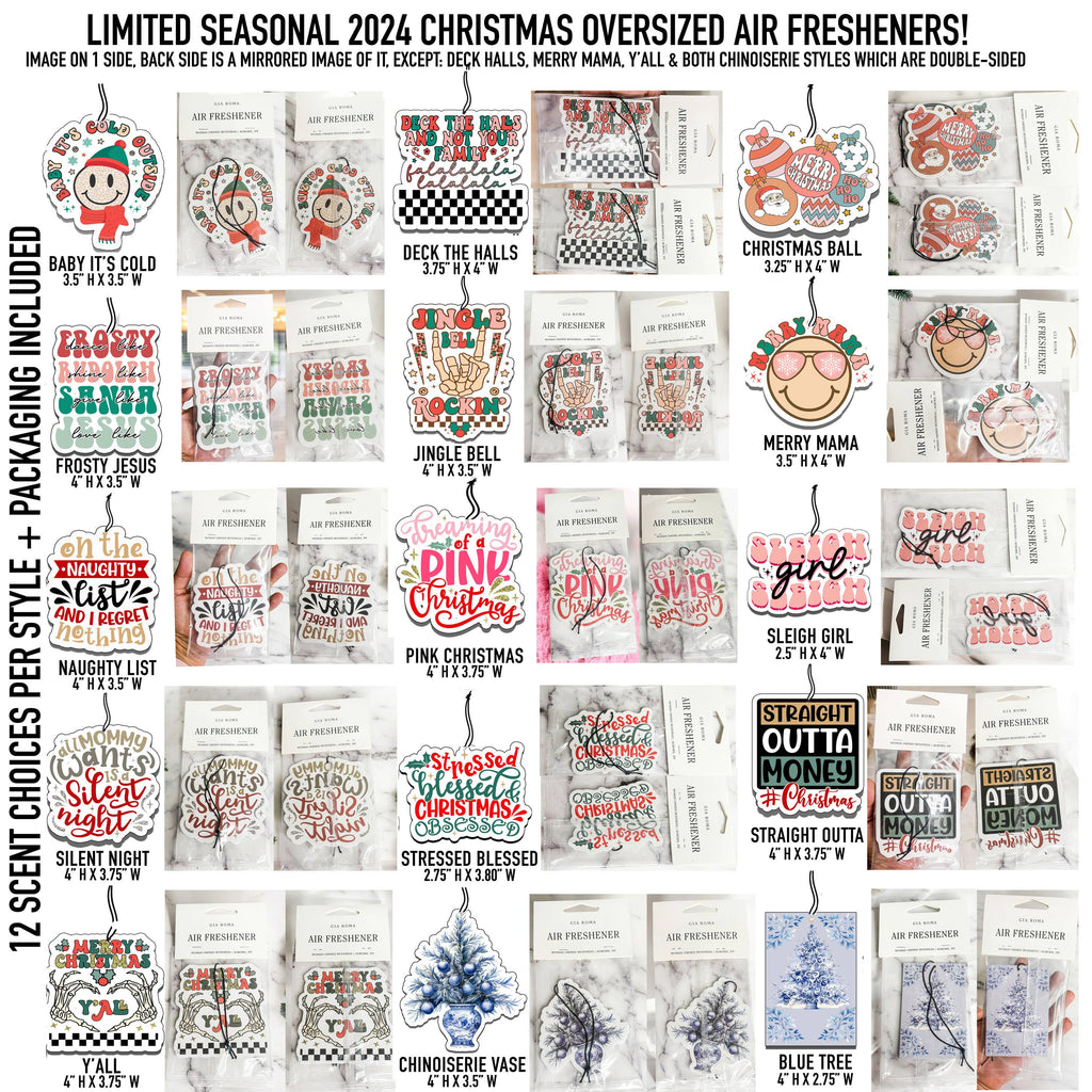 Naughty List, Hanging Air Freshener Christmas for Cars