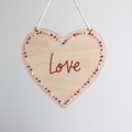 Heart Love Embroidery Kit – Hanging Wall Decor Craft