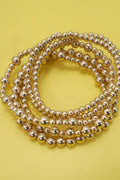 MULTI LAYER GOLD BALL CHAIN BEADED BRACELET | 40B5181