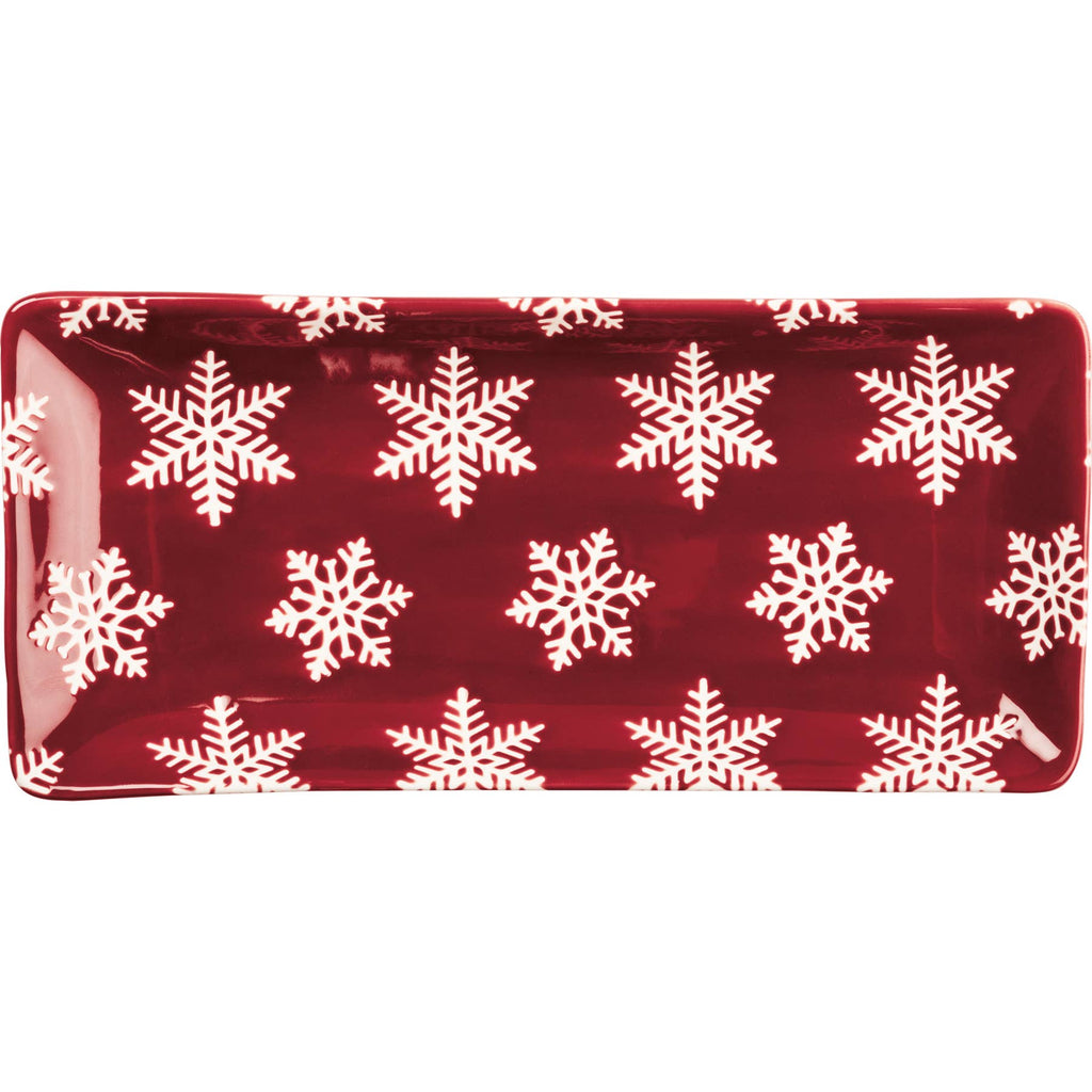 Rectangular Snowflake Platter