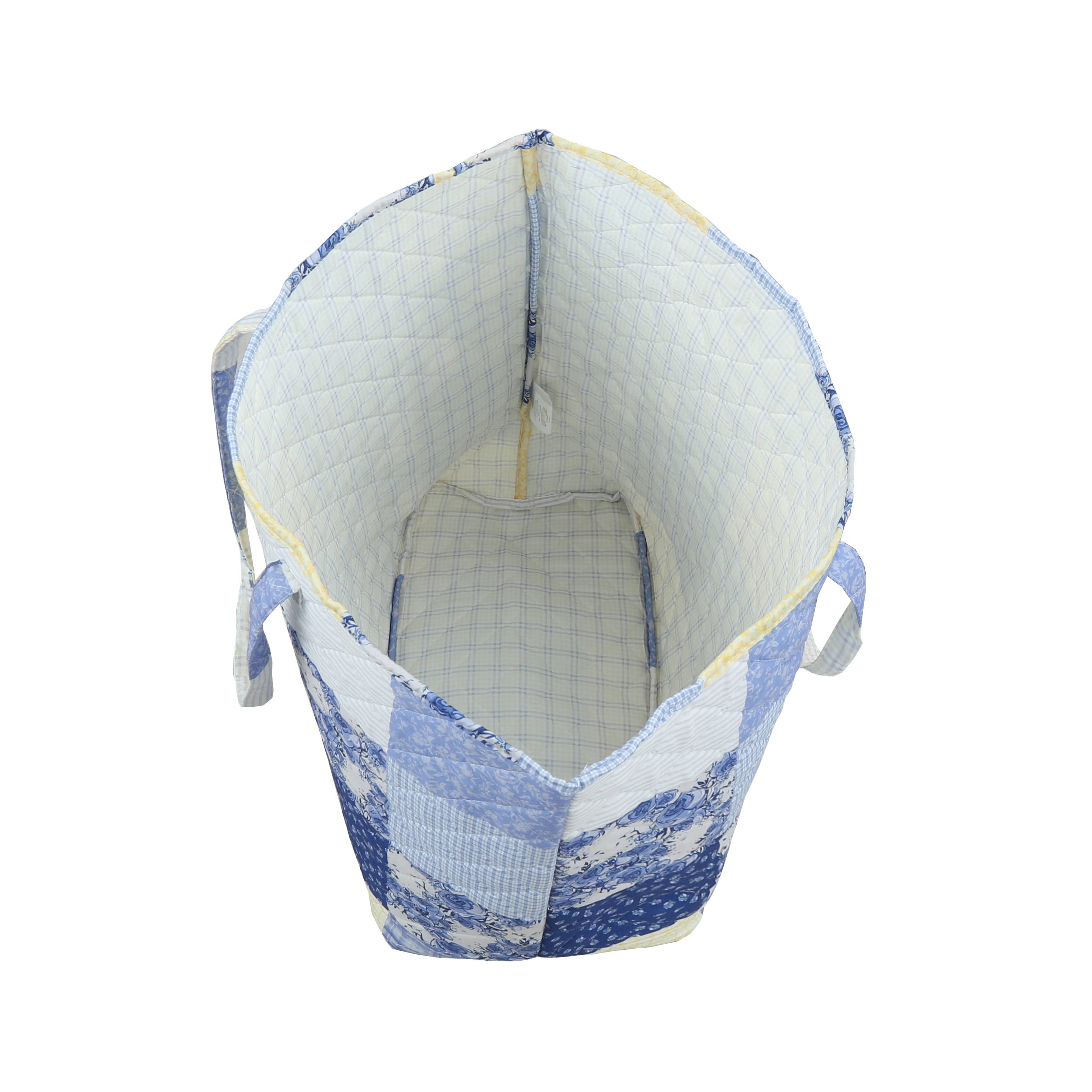 "Garden Walk in Bluebell" Designer Quilted Tote Bag