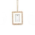 Wood scallop photo frame ornament 2x3 pic; nat/wh - 17051