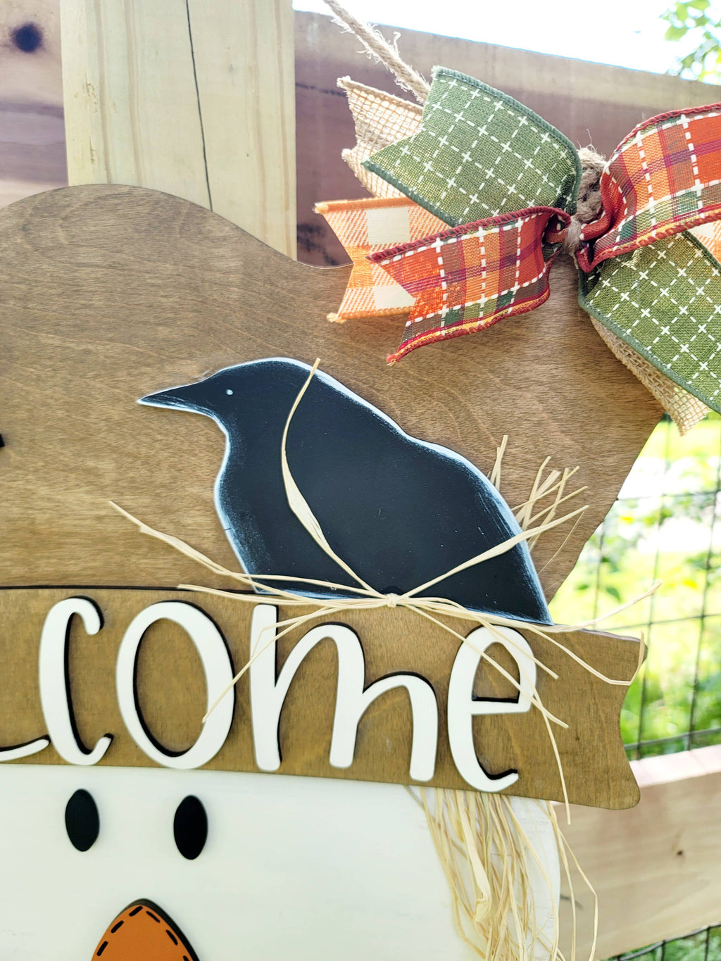 DIY Scarecrow Door Hanger