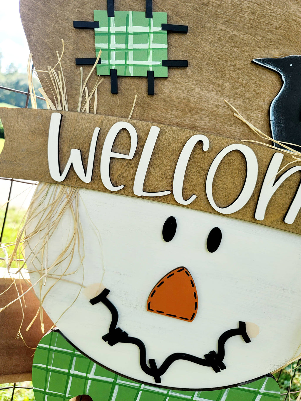 DIY Scarecrow Door Hanger