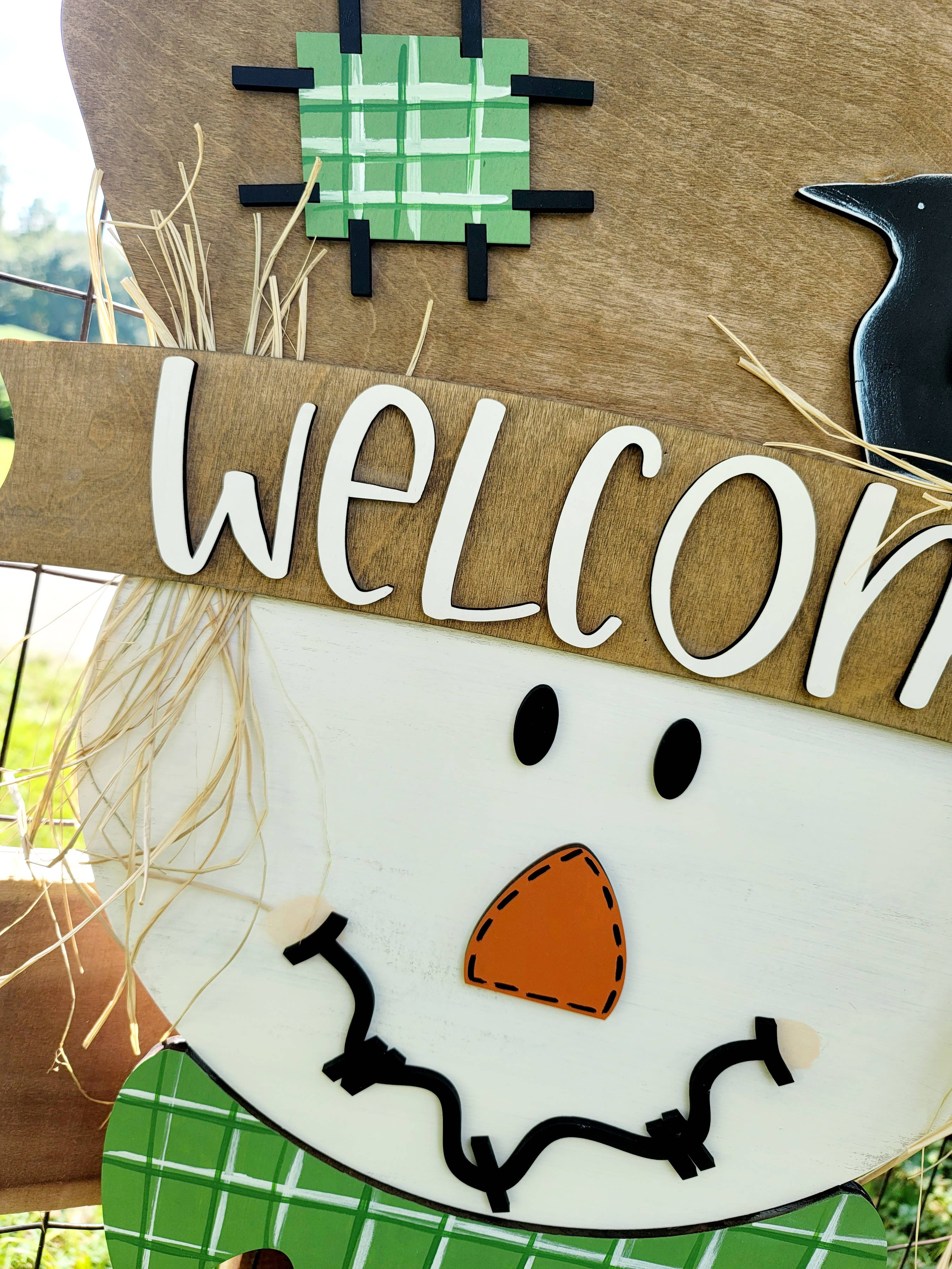 DIY Scarecrow Door Hanger