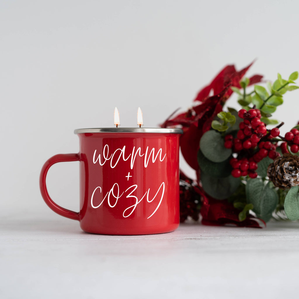 Christmas Scented Candles Soy, Unique Holiday Mug Candles lg