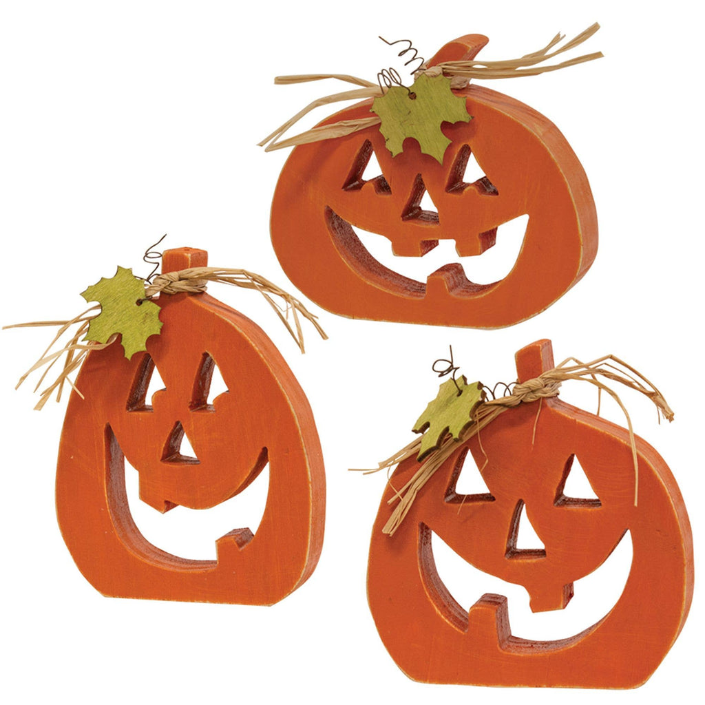 3/Set, Cutout Jack O Lantern Chunky Sitters