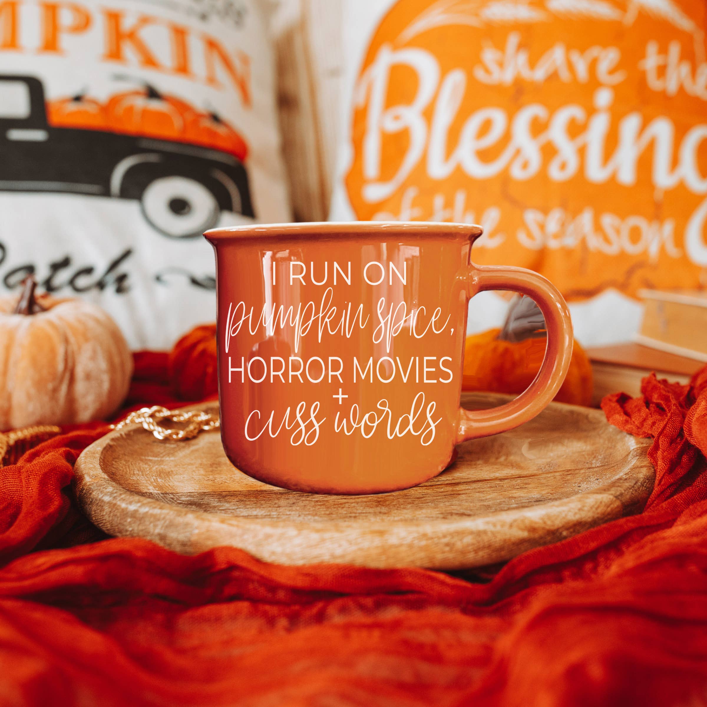 Neutral Fall Coffee Mug, Ceramic Cups for Autumn Home Accent