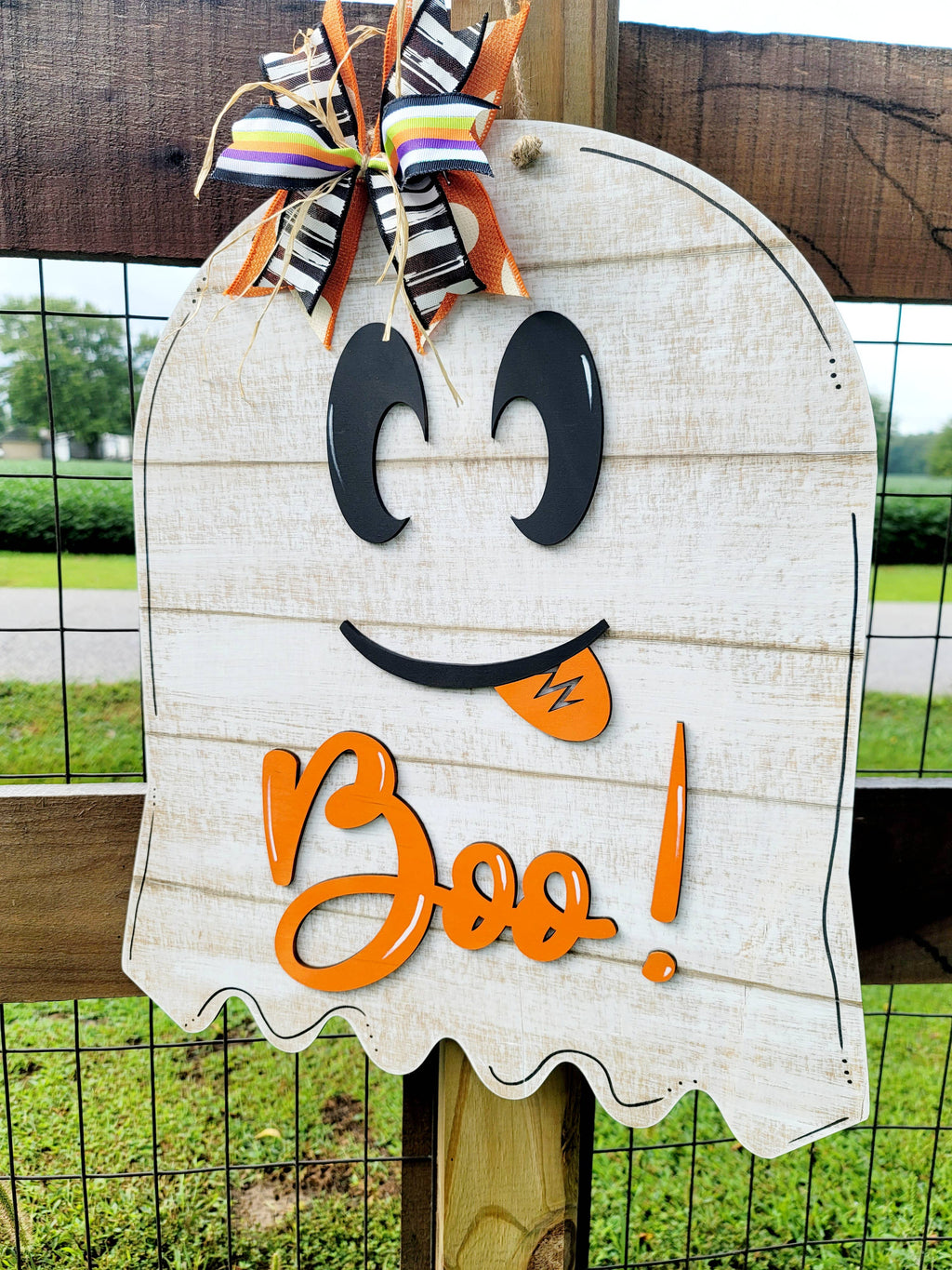 DIY Halloween Ghost Boo Doo Hanger