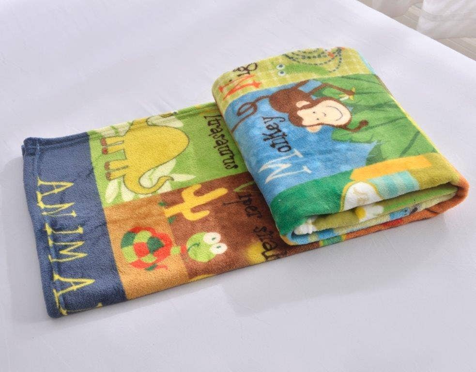 "Letters" Plush Toddler Blanket