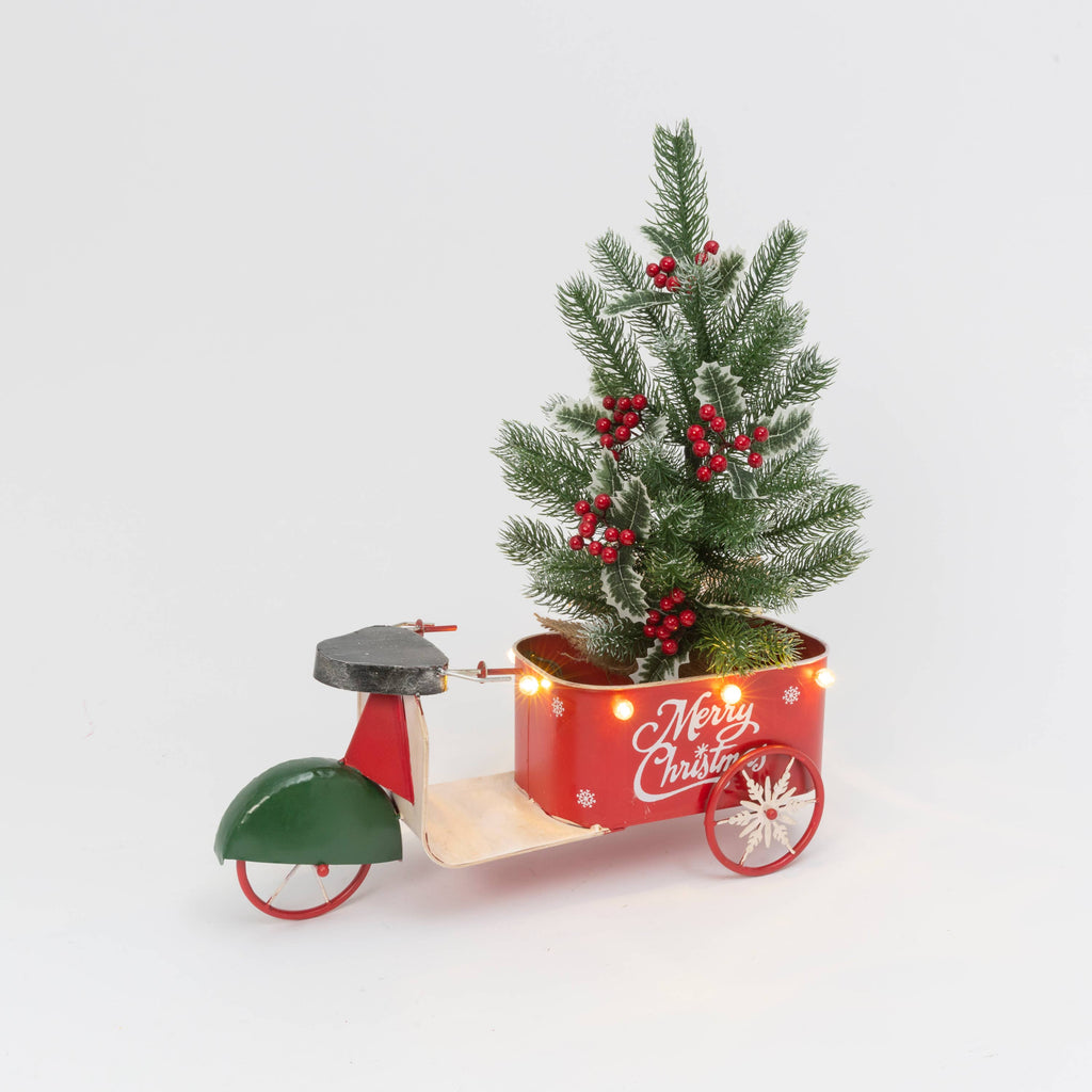 Christmas 22"H B/O Lighted Metal Holiday
