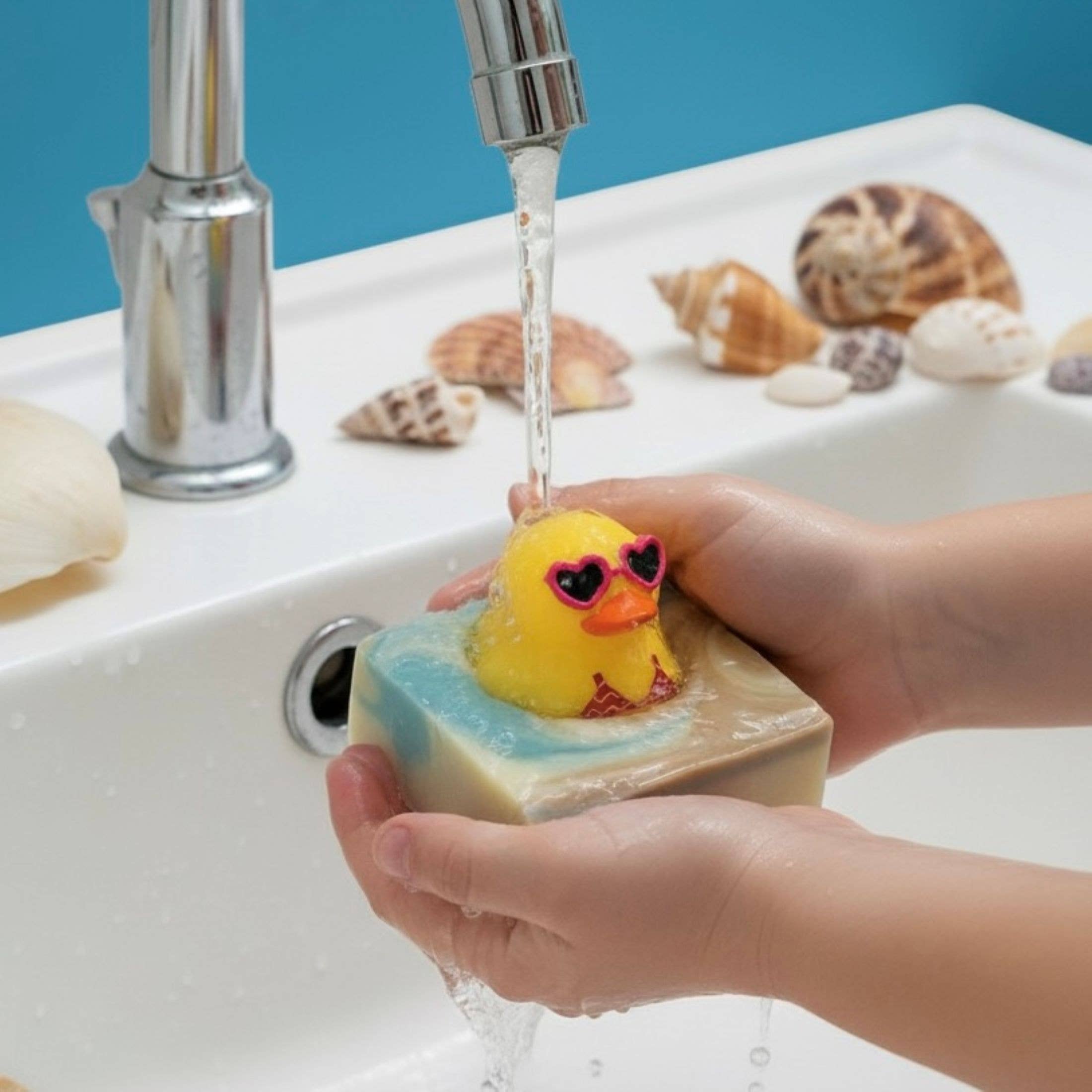 Summer Surf's Up Duckling Handmade Soap Bar for Kids VEGAN
