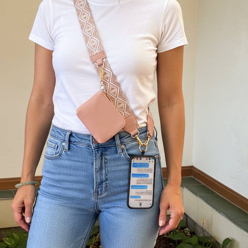 Clip & Go Strap w/RFID Pouch Diamond Pattern