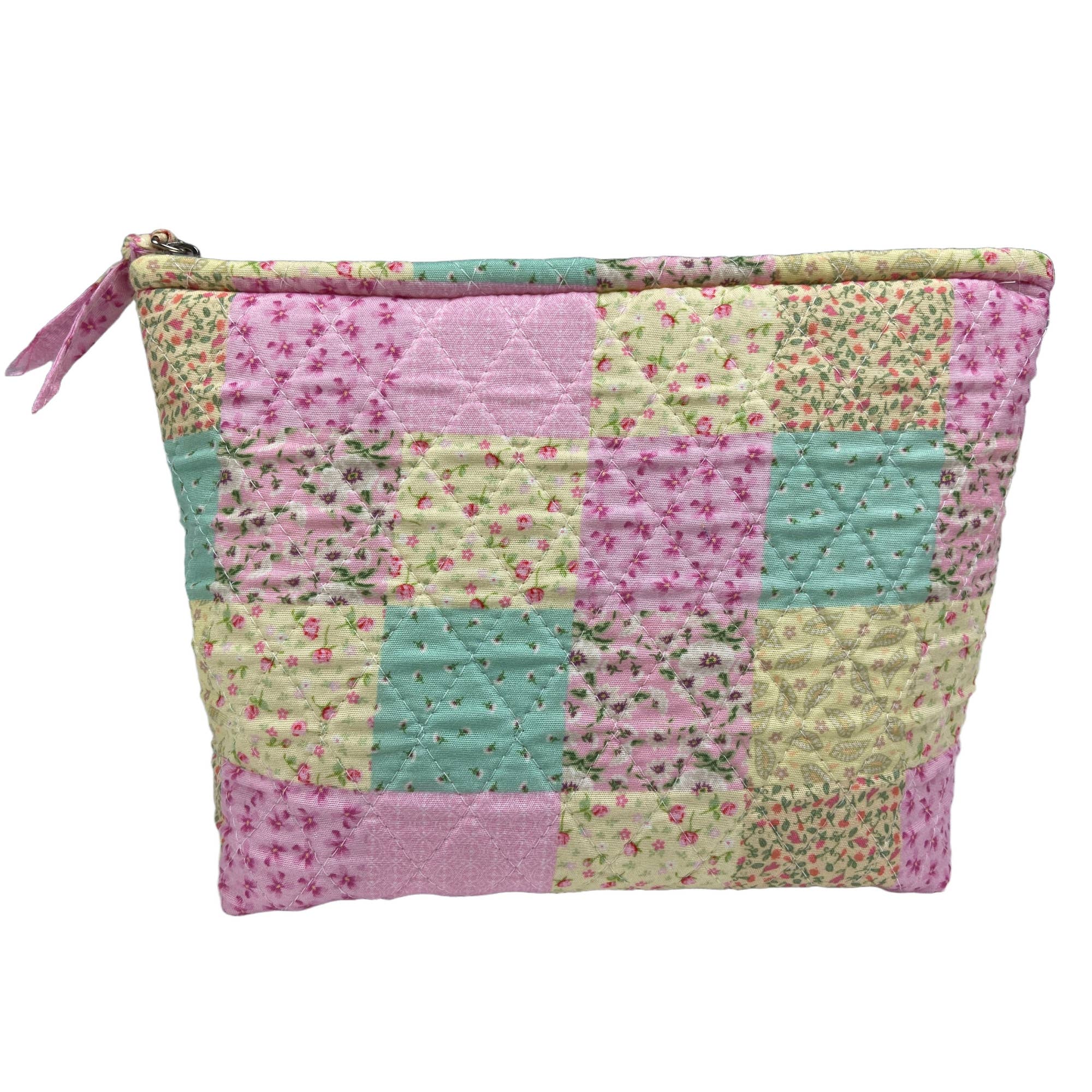 "Summer Garden" - Designer Quilted Cosmetic Bag