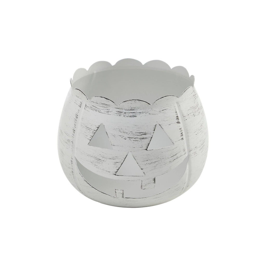Antique White Jack-O'-Lantern Tealight Holder, Fall Decor